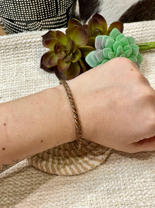 Vintage Handmade Copper Bangle Bracelet
