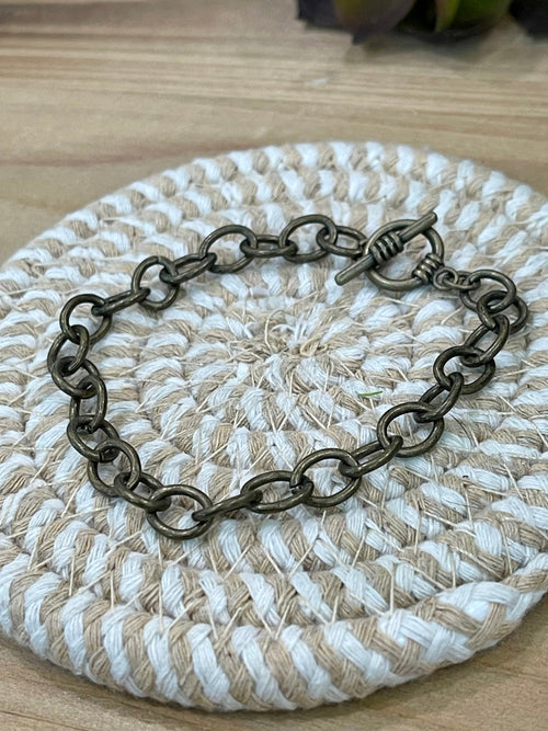 Vintage Handmade Copper Chain Bracelet