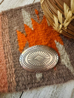 Vintage Old Pawn Navajo Sterling Silver Concho Brooch