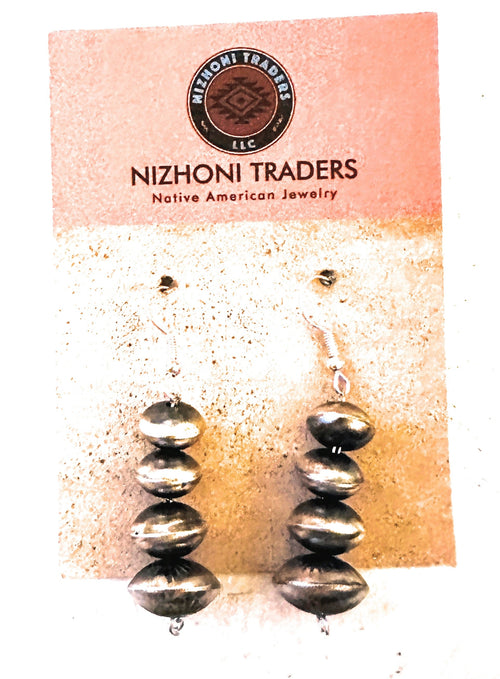 Handcrafted Sterling Silver Pearl Beaded Drop Earrings