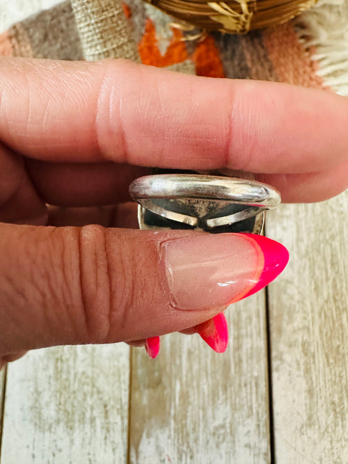 Old Pawn Navajo Sterling Silver & Lapis Ring Size 10