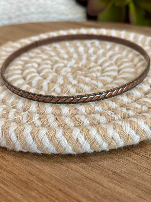 Vintage Handmade Copper Bangle Bracelet