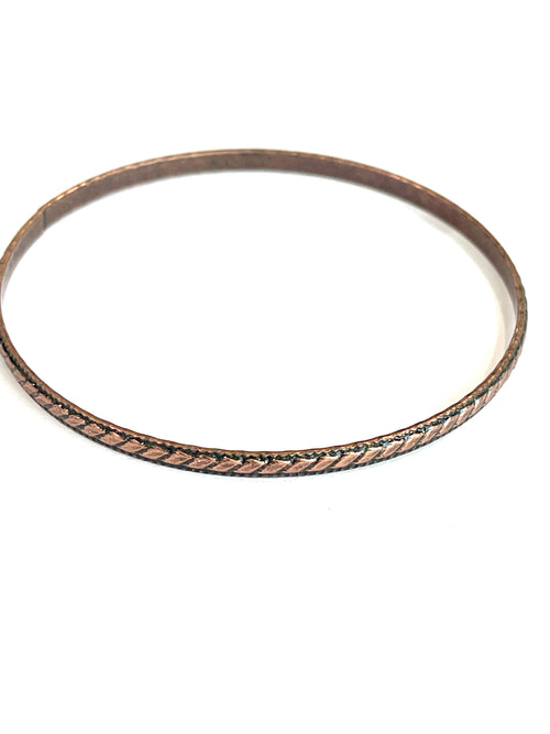 Vintage Handmade Copper Bangle Bracelet