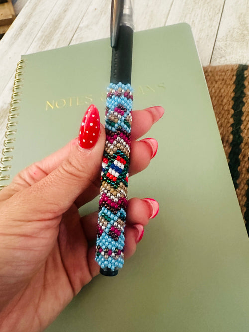Handcrafted Muticolor Beaded Pen