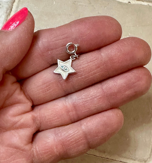 Sterling Silver White Star Charm
