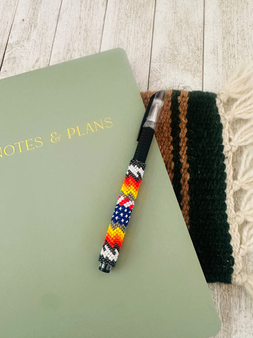 Handcrafted Muticolor Beaded Pen