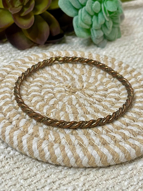 Vintage Handmade Copper Bangle Bracelet