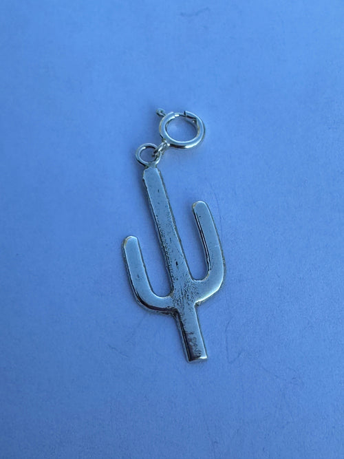 Hand Casted Crafted Sterling Silver Saguaro Charm