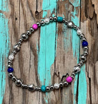 Truvy Shell Beaded Stretch Bracelet