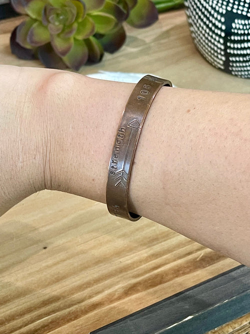 Vintage Handmade Copper Strength Cuff