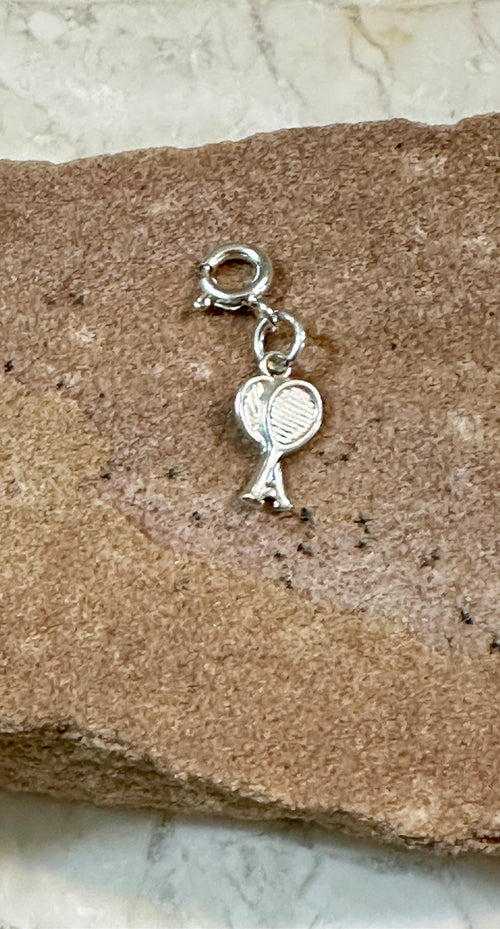 Sterling Silver Tennis Rackets Charm