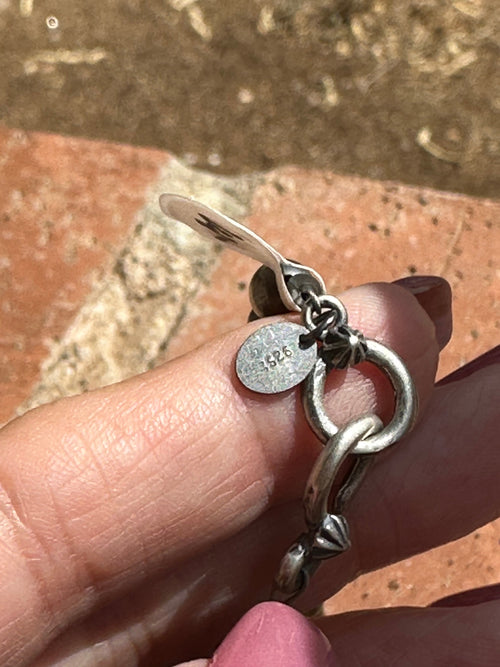 Handcrafted 6mm Sterling Silver Pearls with Royston Turquoise