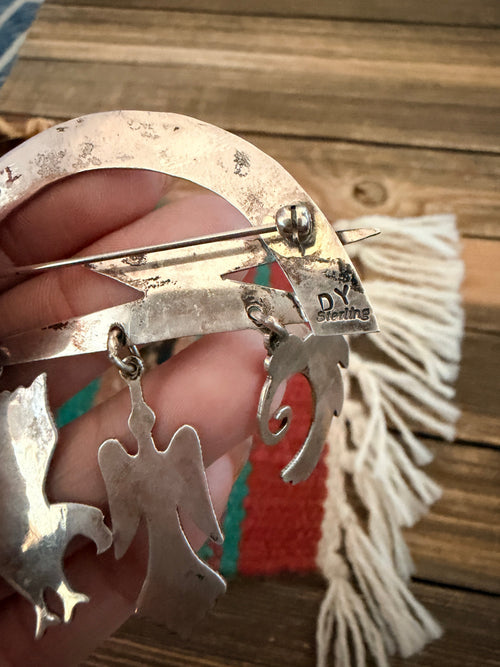 Old Pawn Handcrafted Sterling Silver Bird Brooch