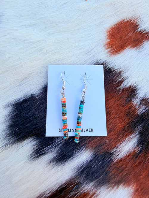 Handcrafted Multi Stone Beaded Dangle Earrings