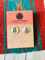 Vintage Sterling Silver Kachina Stud Earrings