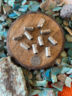 Handmade Stamped Sterling Silver Barrel Beads, The Firework