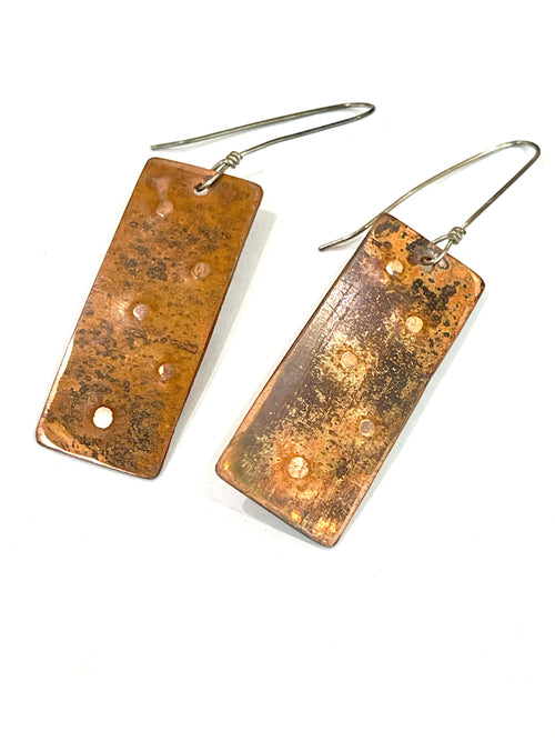 Vintage Handmade Copper Dangle Earrings
