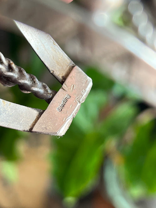 Old Pawn Sterling Silver and Natural Sleeping Beauty Turquoise Cuff Bracelet, Signed /