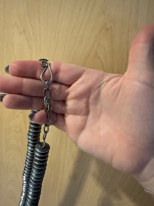 Handmade Sterling Silver 12mm Beaded Saucer Necklace 24” By Dan Dodson