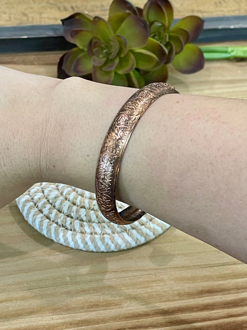 Vintage Handmade Copper Bangle Bracelet