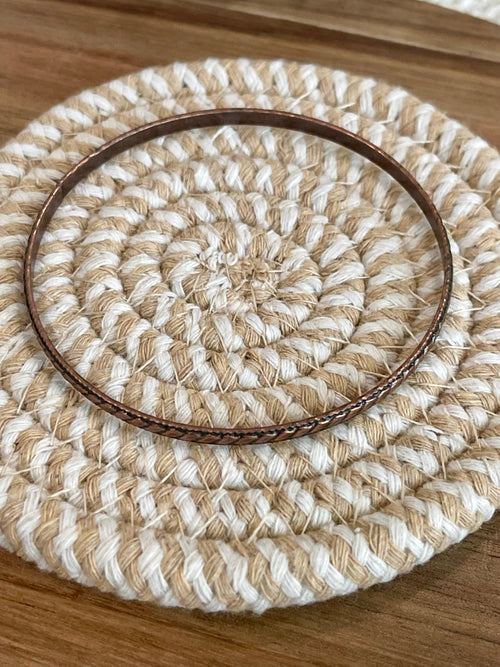 Vintage Handmade Copper Bangle Bracelet