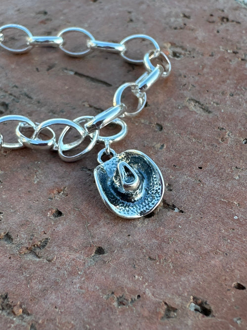 Handcrafted Sterling Silver Cowboy Hat Charm