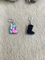 Handmade Sterling Silver Black Onyx, Cotton Candy Charms with Signed Nizhoni