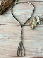 Handmade Sterling Silver Beaded Necklace with Signed Nizhoni (7)