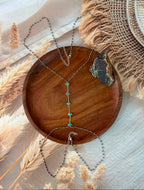 Handmade Sterling Silver Kingman Turquoise Beaded Body Chain Signed Nizhoni