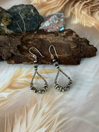 Handmade Sterling Silver Beaded Hook Earrings