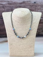 Handmade Sterling Silver Beaded Cotton Candy Necklace "Signed Nizhoni"