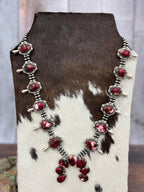 Handmade Sterling Silver Dahlia Rose Squash Blossom Necklace with Signed Nizhoni (4)