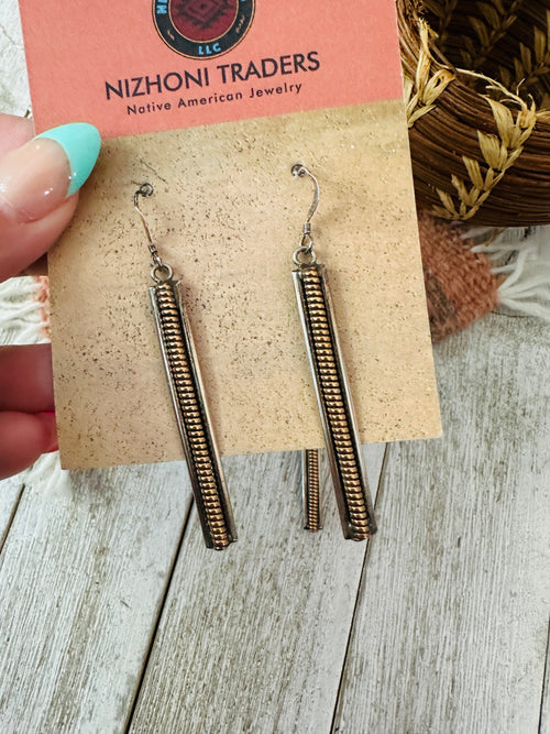 Vintage Old Pawn Navajo Copper & Sterling Silver Necklace Set