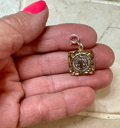 Sterling Silver Saint Benedict Charm