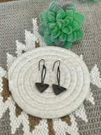 Vintage Handmade Copper Triangle Dangle Earrings