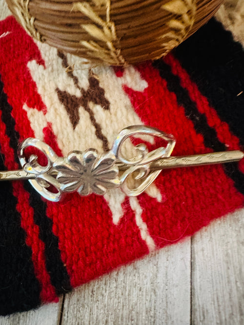 Old Pawn Turquoise & Sterling Silver Hair Pin