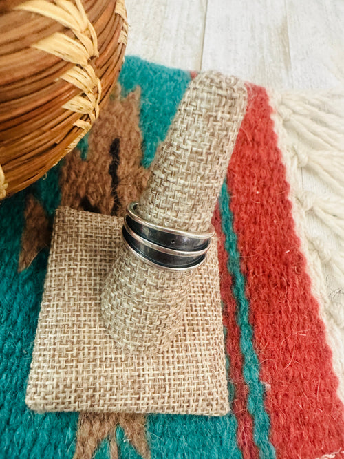 Handcrafted Old Pawn Sterling Silver Band Ring