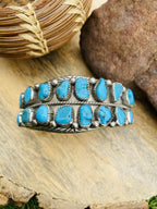Navajo Vintage Turquoise & Sterling Silver Cuff Bracelet /