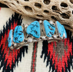 Handcrafted Old Pawn Vintage Kingman Turquoise & Sterling Silver Cuff Bracelet /