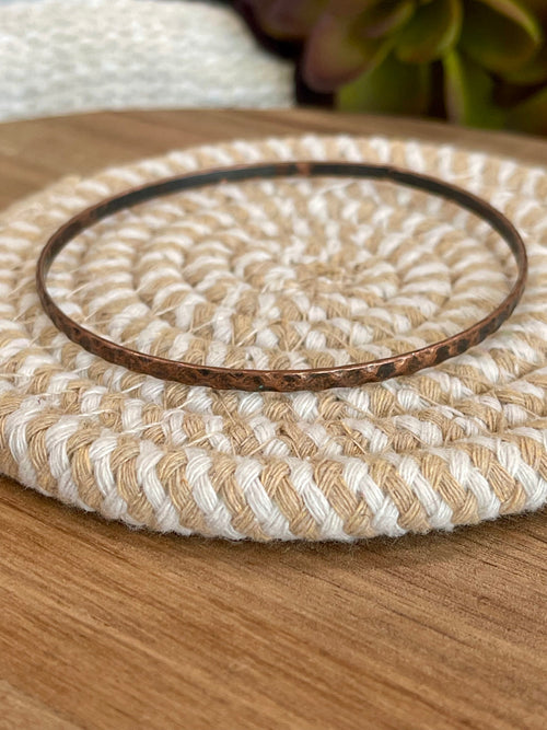 Vintage Handmade Copper Bangle Bracelet