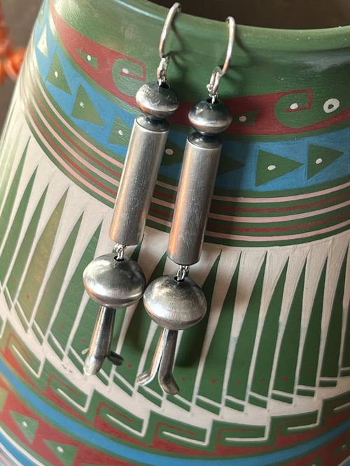 Handcrafted Sterling Silver Bead and Blossom Earrings by Tonisha Haley