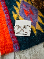 Handcrafted Sterling Silver Pearl Naja Stud Earrings