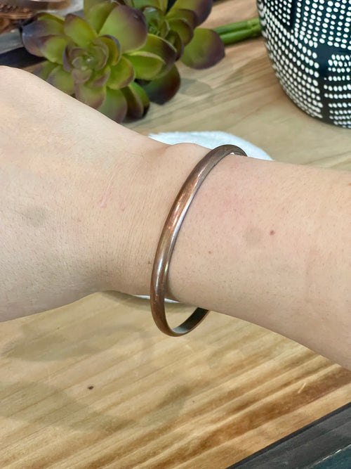 Vintage Handmade Copper Bangle Bracelet