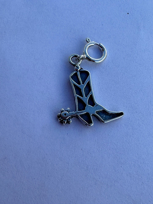 Handcrafted Sterling Silver Cowboy Boot Charm
