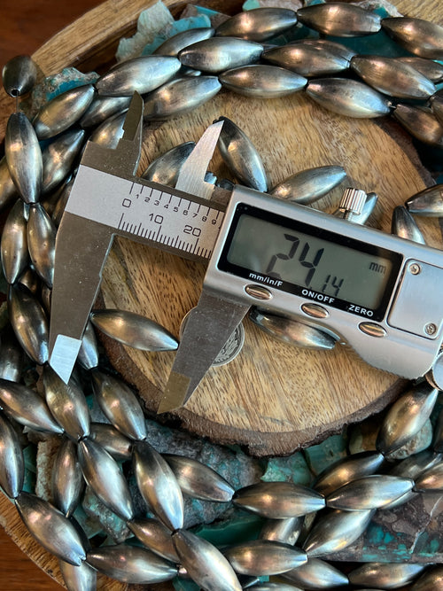 Handmade Sterling Silver Melon Beads, The Fatty