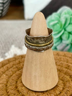 Vintage Handmade Copper Stacked Ring Sz 5.75