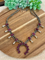 Handmade Sterling Silver, Purple Spiny Naja Necklace Signed Nizhoni