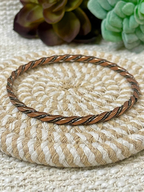 Vintage Handmade Copper Bangle Bracelet