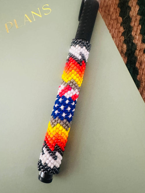 Handcrafted Muticolor Beaded Pen
