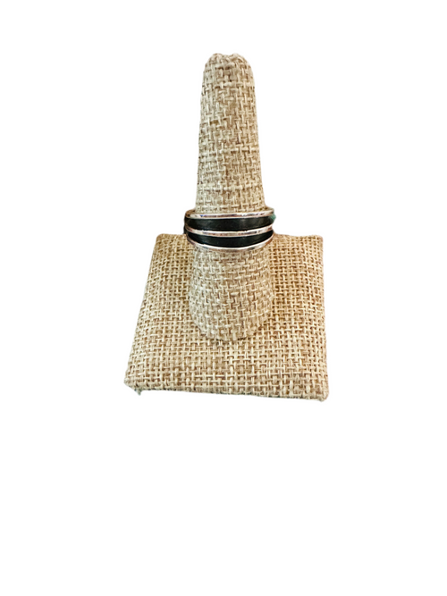 Old Pawn Navajo Sterling Silver Band Ring by Tom Hawk Size 9